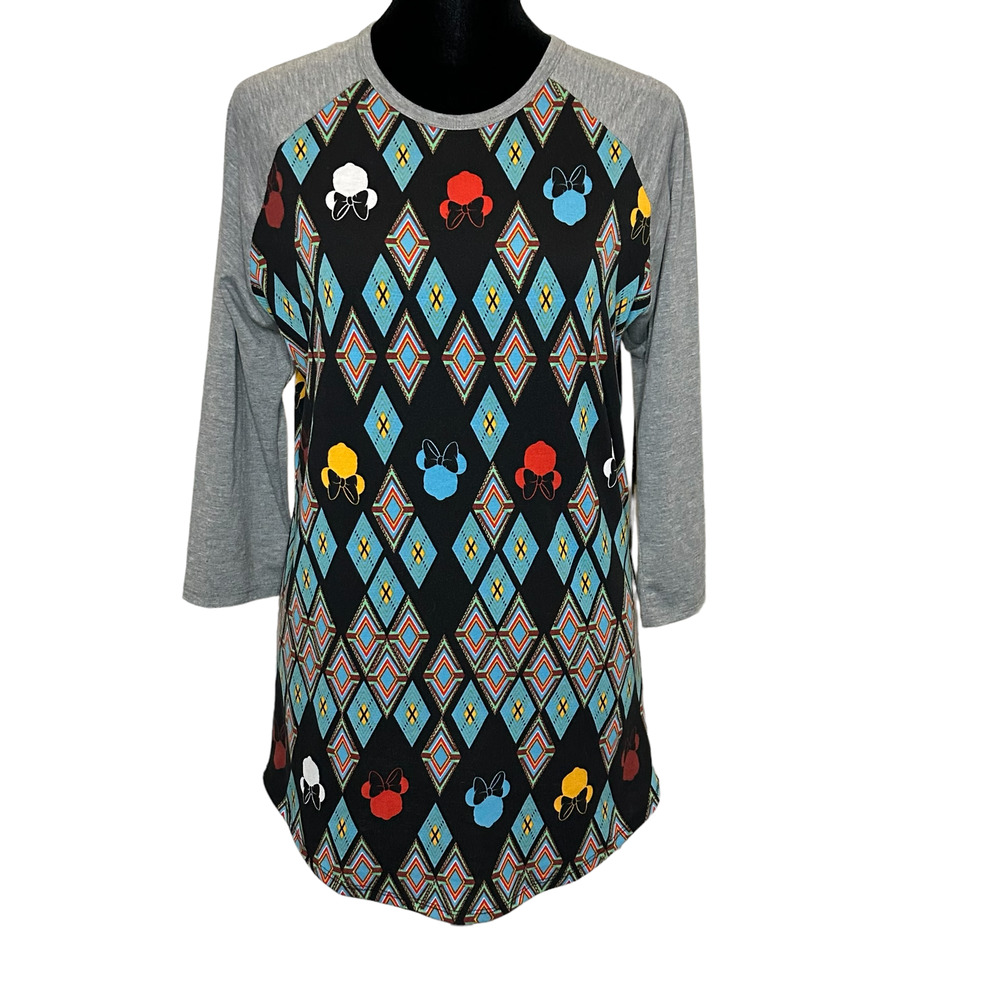 LuLaRoe Disney Minnie Mouse Randy Raglan Baseball Tee